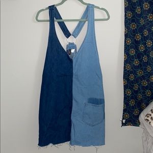 H&M mixed denim mini dress with pocket!